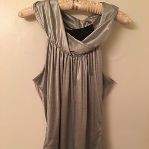 NWOT Poleci silver tank, sz. S